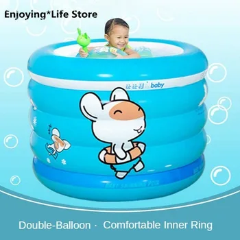 

Children's Inflatable Pool Home Indoor Bath Barrel Heightened Bathtub Swimming Pool Portable