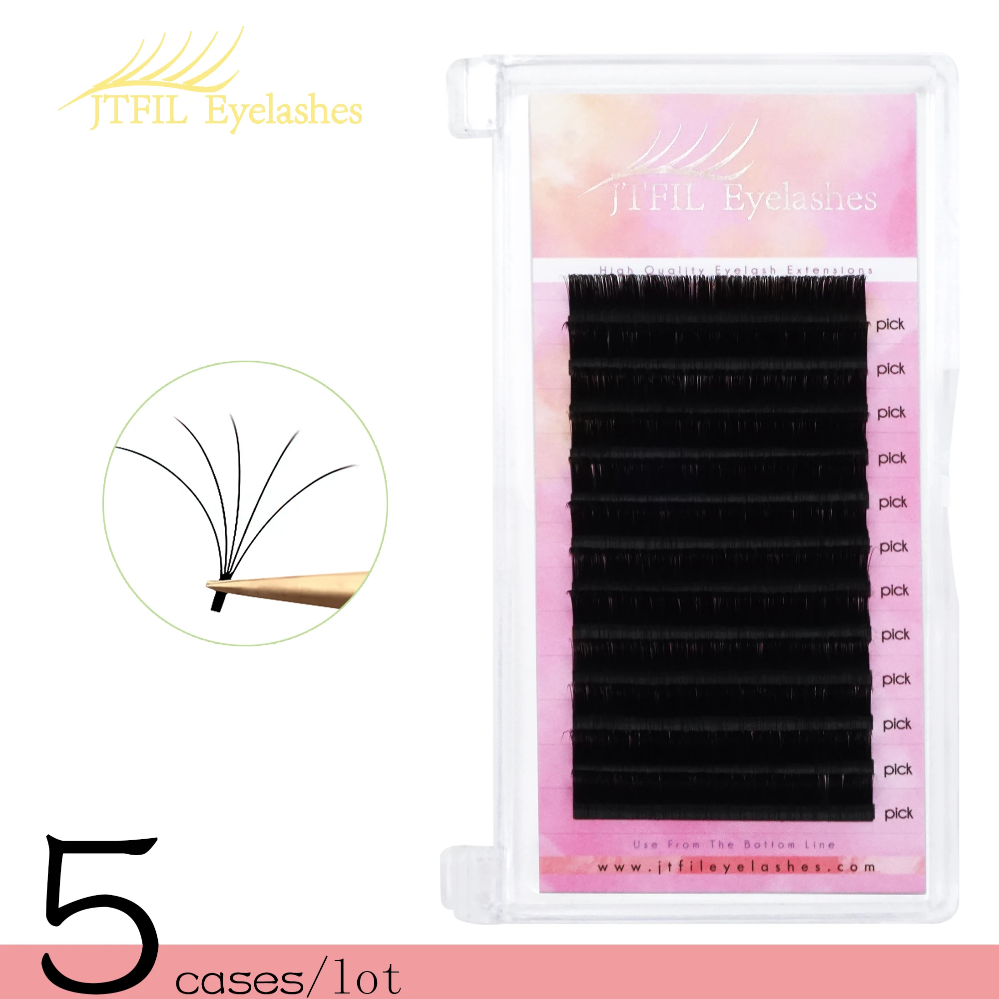 

Easy Fanning Lashes Faux Mink Eyelash Extensions C/CC/D/DD Curl Volume Lashes Soft Flare Cluster Lash Makeup Tools 5 orders