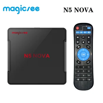 

Magicsee N5 NOVA Android 9.0 TV Box RK3318 Quad-Core ROM 2.4+5G Dual Wifi Bluetooth 4.0 Smart Box 4K Set Top Box with Air Mouse