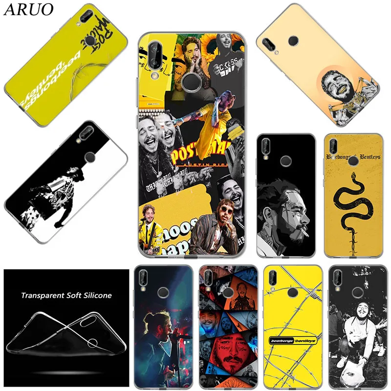 Post Malone Beerbongs Soft Phone Case for huawei honor X10 9C 30 20 Pro 9X 10 Lite 9S 9A 10i 20i 8A 8S 8C 8X Max Y5P 7S Y5 cover