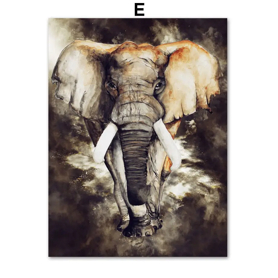 Watercolor-Wolf-Lion-Eagle-Elephant-Wall-Art-Canvas-Painting-Nordic-Posters-And-Prints-Wall-Pictures-For (4)