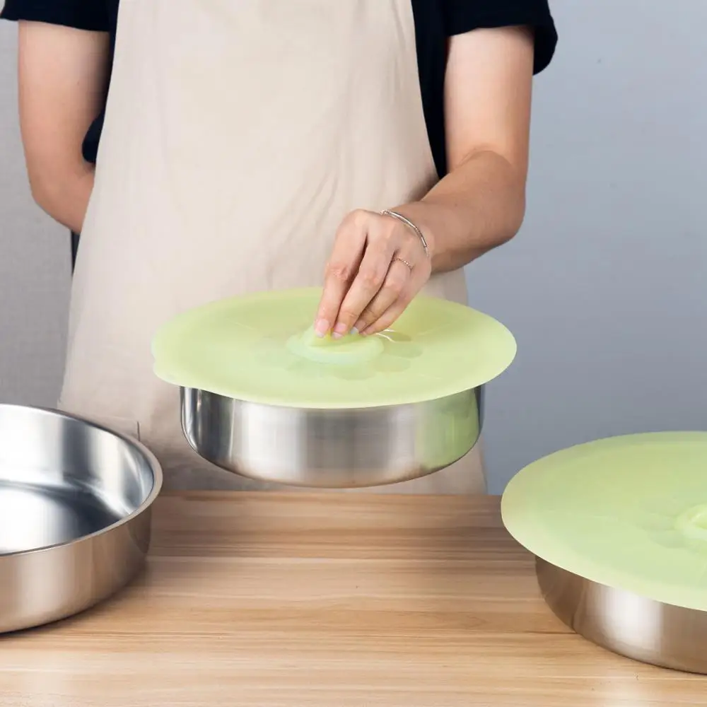 

Silicone Bowl Lids Food Covers Food Grade, Reusable Airtight Suction Seal Covers for Pots, Pans, Cups, Skillets Containers