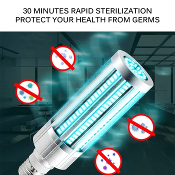 

UV Lamp Quartz Germicidal Disinfection UVC CFL Ozone LED Light Bulb Ultraviolet Sterilizer Bacterial Kill Mite Home Lamp