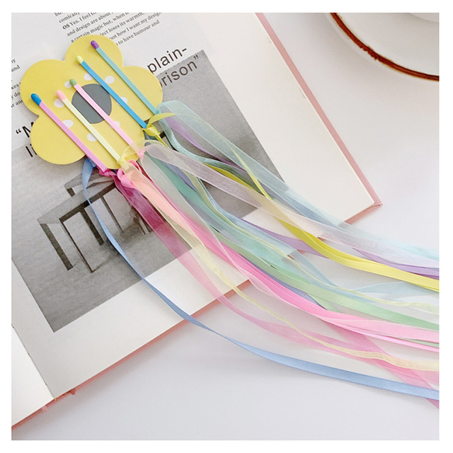 Pcs/Set Children Cute Colors Tassel Streamer Scrunchiesrubber Bands Hairpins Girls Sweet Hair Clips Kids Hair Accessories
