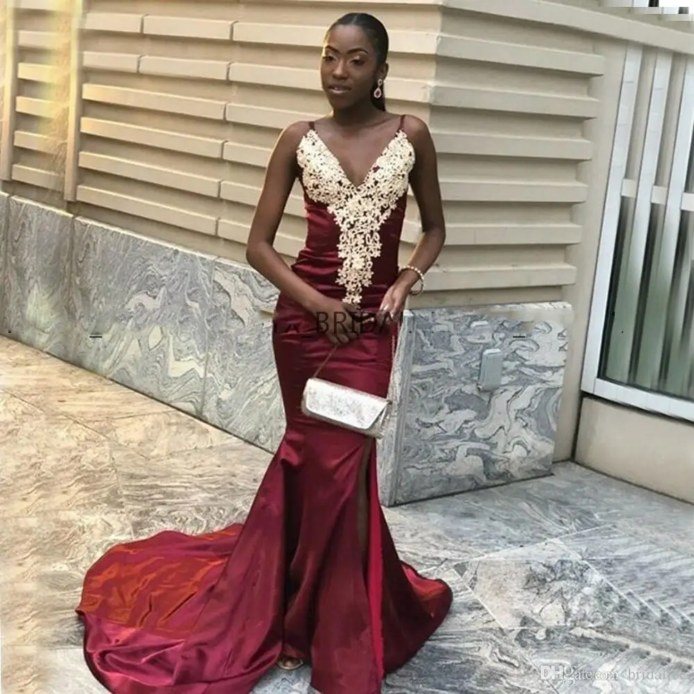 Sexy Burgundy Plus Size Mermaid Prom 