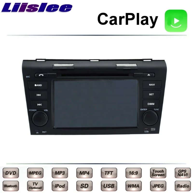 Liislee для Mazda 3 Mazda3 M3 Axela BK 2003 ~ 2009 Автомобильный мультимедийный ТВ DVD GPS Радио Carplay