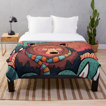 

Winter bear forest Throw Blanket Soft Sherpa Blanket Bed Sheet Single Knee Blanket Office Nap Blanket