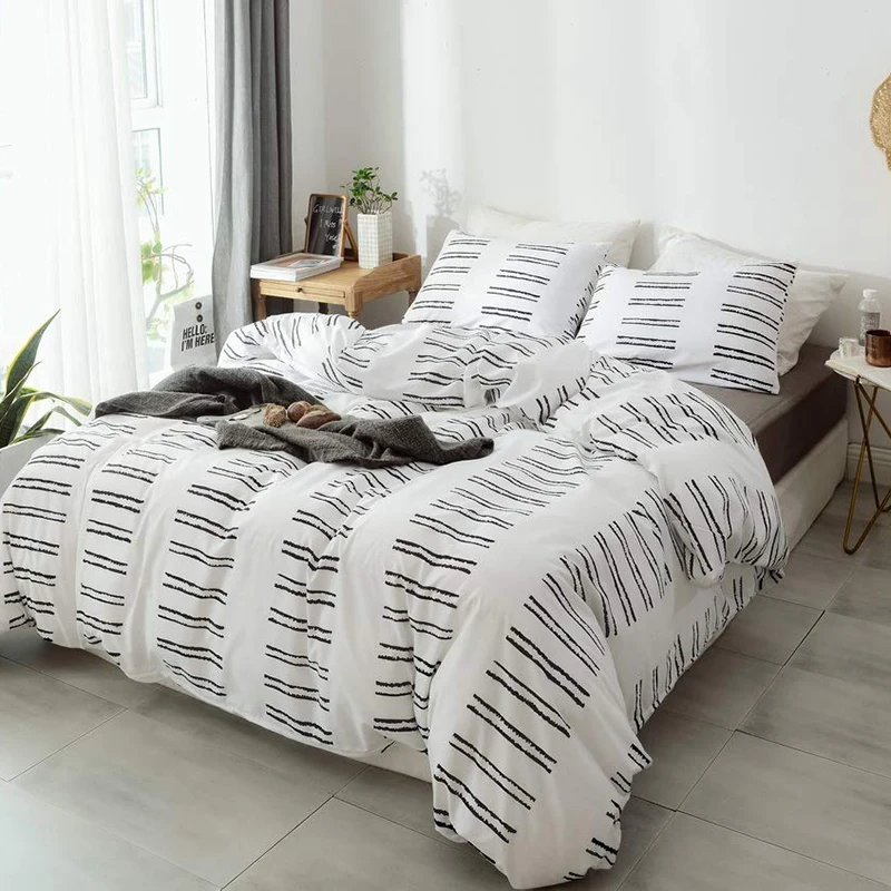 

Hot New 3-Piece Duvet Cover Pillowcase Set, Soft and Breathable Duvet Cover Bedding Home Textile with Pillowcase