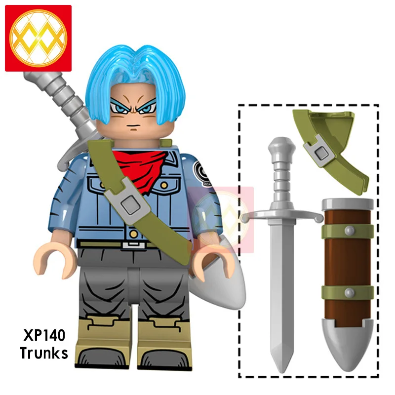 Один Dragon Ball Z Broly супер Sayayin Bulma идеальная ячейка Гоку шорты Вегета модель строительные блоки подарки для детей игрушки - Цвет: Синий