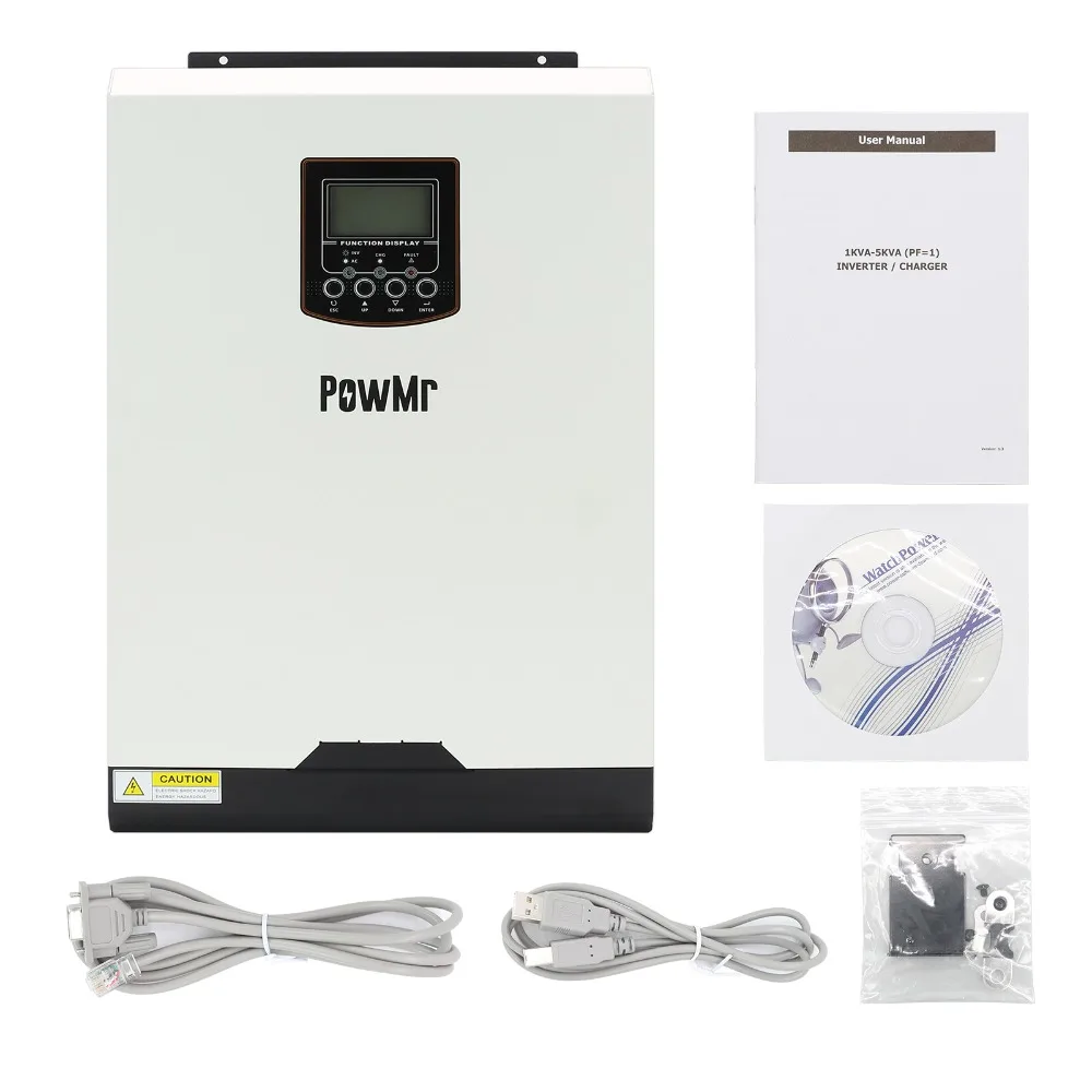 Construir em Pwm Powmr Inversor Solar Híbrido 2400w 110v 24vdc Onda Senoidal Pura 60a Carregador Frete Grátis 3kva 60a pwm controlador solar pode paralelo
