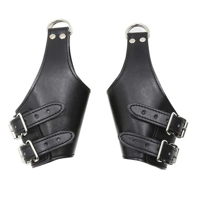 Бондаж снаряжение БДСМ черные кожаные Висячие качели ручные наручные манжеты