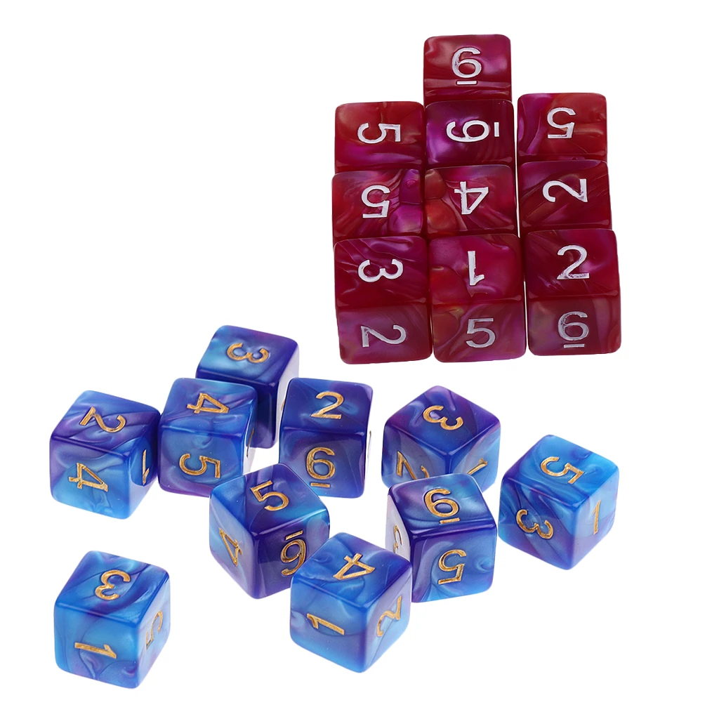 20 шт. D6 кубики для подземелий и драконов DND RPG MTG взрослый подарок для забавных игрушек