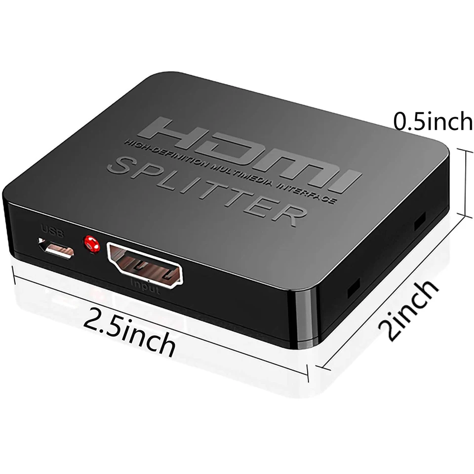 2022 Best 4K HDMI Splitter 1x2 HDMI 2.0 Splitter 1 in 2 out HDMI Amplifier Switch HDR HDMI2.0 Splitter for PS4 Apple TV XBox PS5 usb data transfer cable