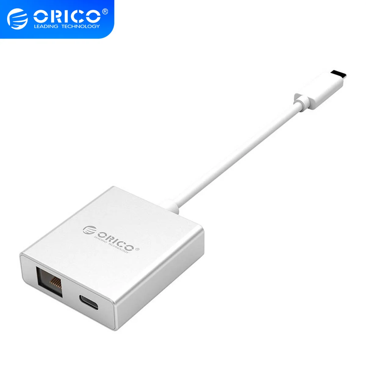 Алюминиевый разъем адаптера ORICO Type C к RJ45 гигабитный Ethernet концентратор для карт PD