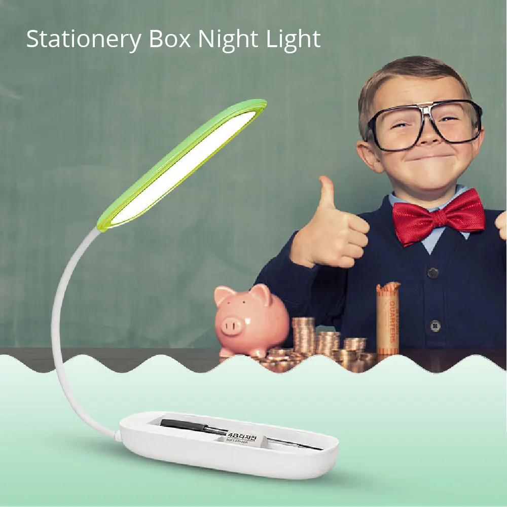 

Dimmable Table Lamp Portable Collapsible LED Eye Stationery Box Reading Night Light Used For Phone Holder Children Learning