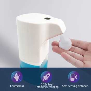 

250ml Automatic Sensor Foaming Soap Dispenser Touchless Liquid Soap Dispenser Hand Washer for Kitchen Bathroom Accessories