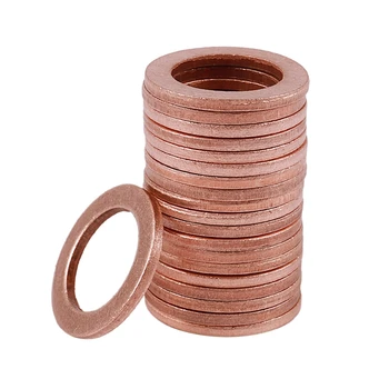 

Practical Boutique 20pcs 12mm x 18mm x 1.5mm Copper Flat Washer Ring Sealing Fitting
