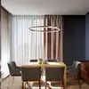 Ring single-ring lamp modern minimalist LED chandelier restaurant living room bar room hotel study creative lighting 2