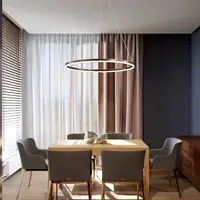 Ring single-ring lamp modern minimalist LED chandelier restaurant living room bar room hotel study creative lighting 2