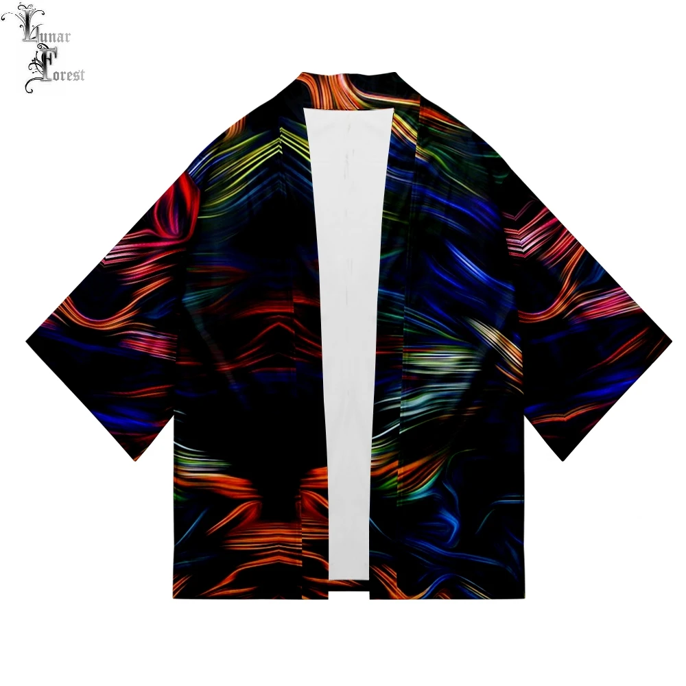 Текстура крутая 3D печать японское кимоно Haori Yukata Косплей женщин/мужчин Мода Лето Повседневный короткий рукав
