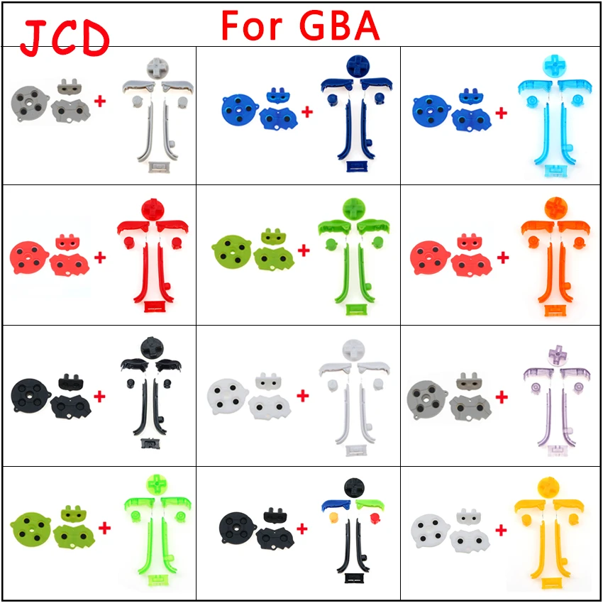 Für GBA Tastatur Taste leitfähige Gummiauflage D Pad Ersatz Taste A B L R Taste Netzschalter Taste
