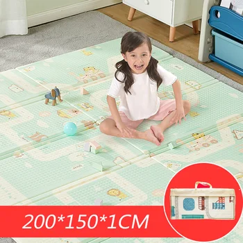 

Baby Mat 200X150CMX1CM Thickness Cartoon XPE Kid Play Mat Foldable Anti-skid Carpet Children Game Mat