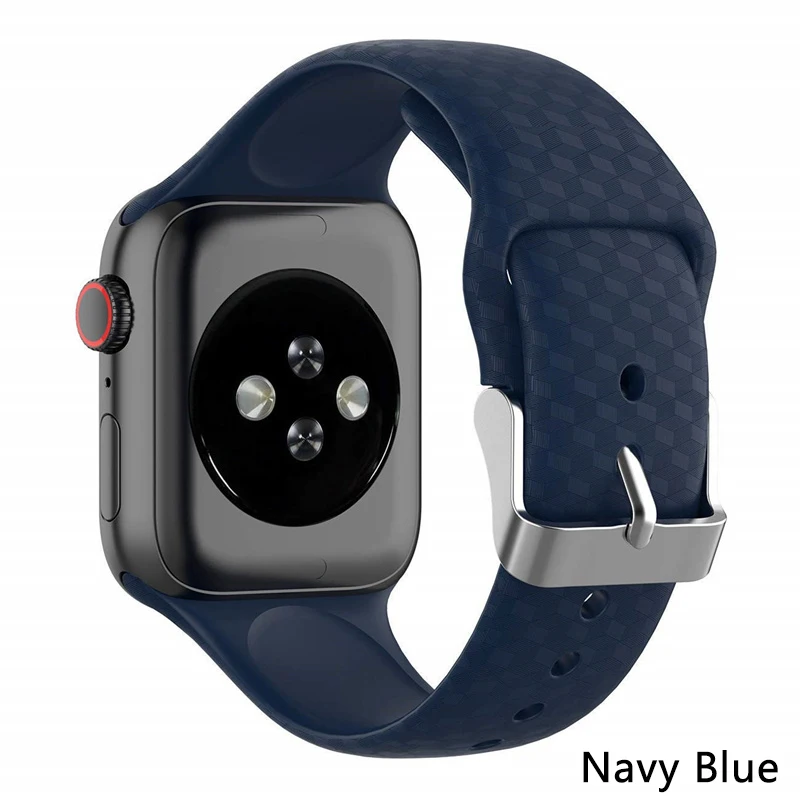 Силиконовый ремешок для apple watch 5 ремешок 44 мм 40 мм iwatch ремешок 42 мм 38 мм тканый узор браслет ремешок для apple watch 4 3 2 1