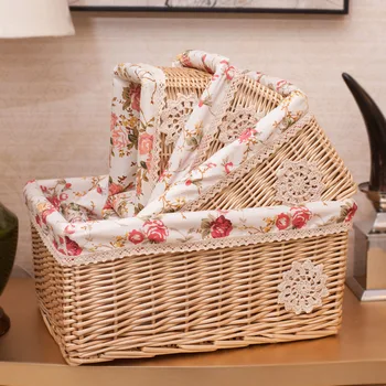 

Home Furnishing Accept Basket Rattan Plaited Articles Storage Basket Willowerwork Dirty Clothes Basket Kitchen Snacks Sundries