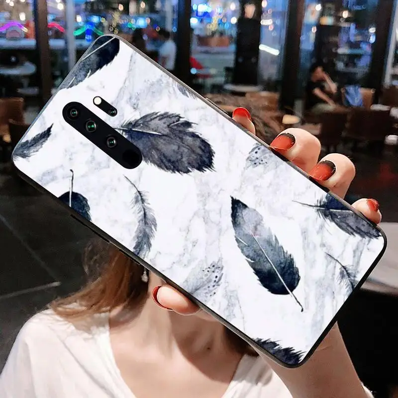 xiaomi leather case cosmos blue Bức Tranh Màu Nước Lông Ốp Lưng Điện Thoại Redmi 9A 8A 7 6 6A Note 9 8 8T Pro Max Redmi 9 K20 K30 Pro phone cases for xiaomi Cases For Xiaomi