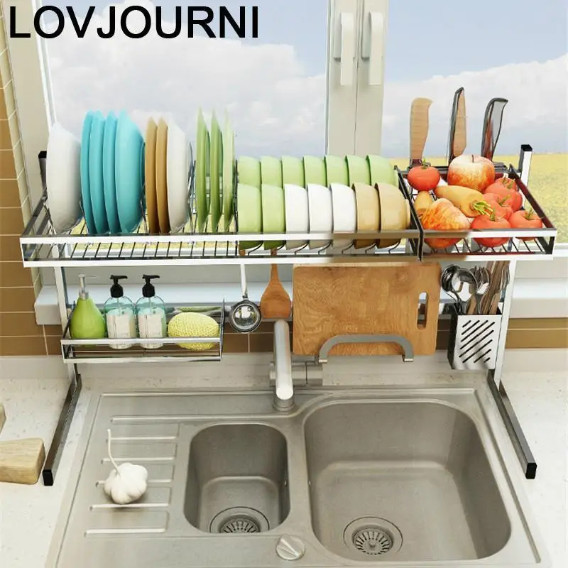 Etagere Afdruiprek Almacenamiento Органайзер из нержавеющей стали Органайзер Cozinha Cocina кухонный стеллаж для хранения