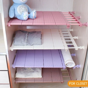 

Adjustable Storage Shelf for Irregular Space Close Organizer Wall Mounted Kitchen Rack Space Saving Wardrobe Cabinet Shelves