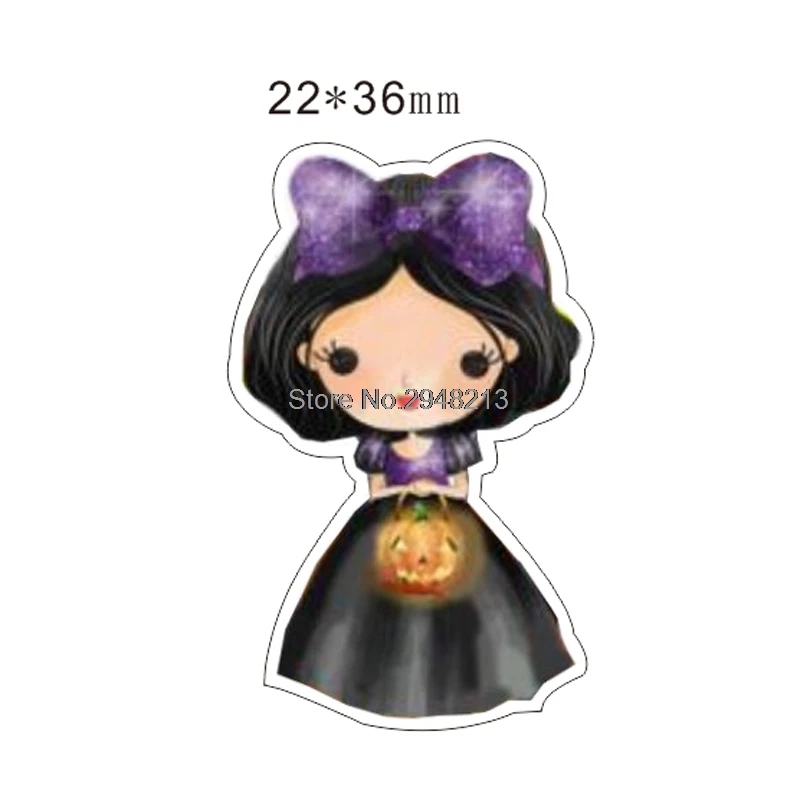 

Cartoon girl Flatback Resin Planar Cabochon for Halloween DIY Craft 22*36mm RET1597