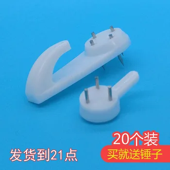 

Screwless Hook Hidden Strong Load-Bearing Hanging Painting White Gray Wall Hook Nail Wall Hanging Cross Stitch Cement Wall Small