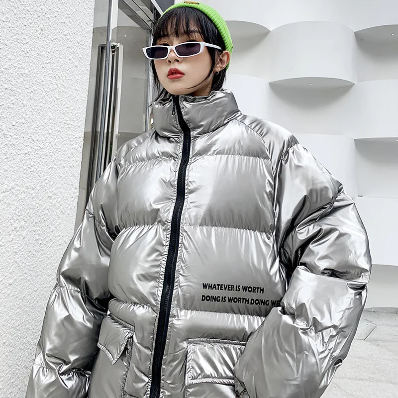 

Plus Size Women Puffer Jacket and Padded Coat for Women 5XL Winter Clothes Korean Fashion Trends Ladies Waterproof Bright Jacket