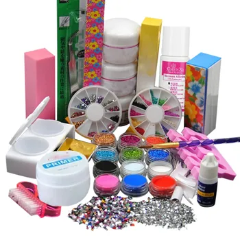 

Nail Art Tools Primer Acrylic Powder Liquid Nail Art Brush Form Glue Uv Glitter Tips Kits Set Manicure Kit Decorations Beauty
