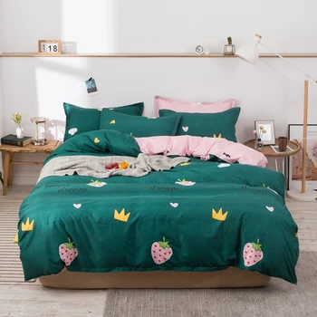 

Green Duvet Cover Set Pillowcase 3pcs 220×240, Bed Linens Bedding Set,200×200 Comforter/Quilt/Blanket Cover Queen King Size