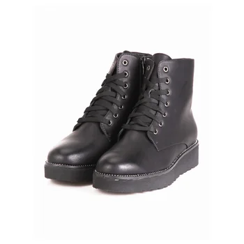 

Lace up ankle boots with rhinestone