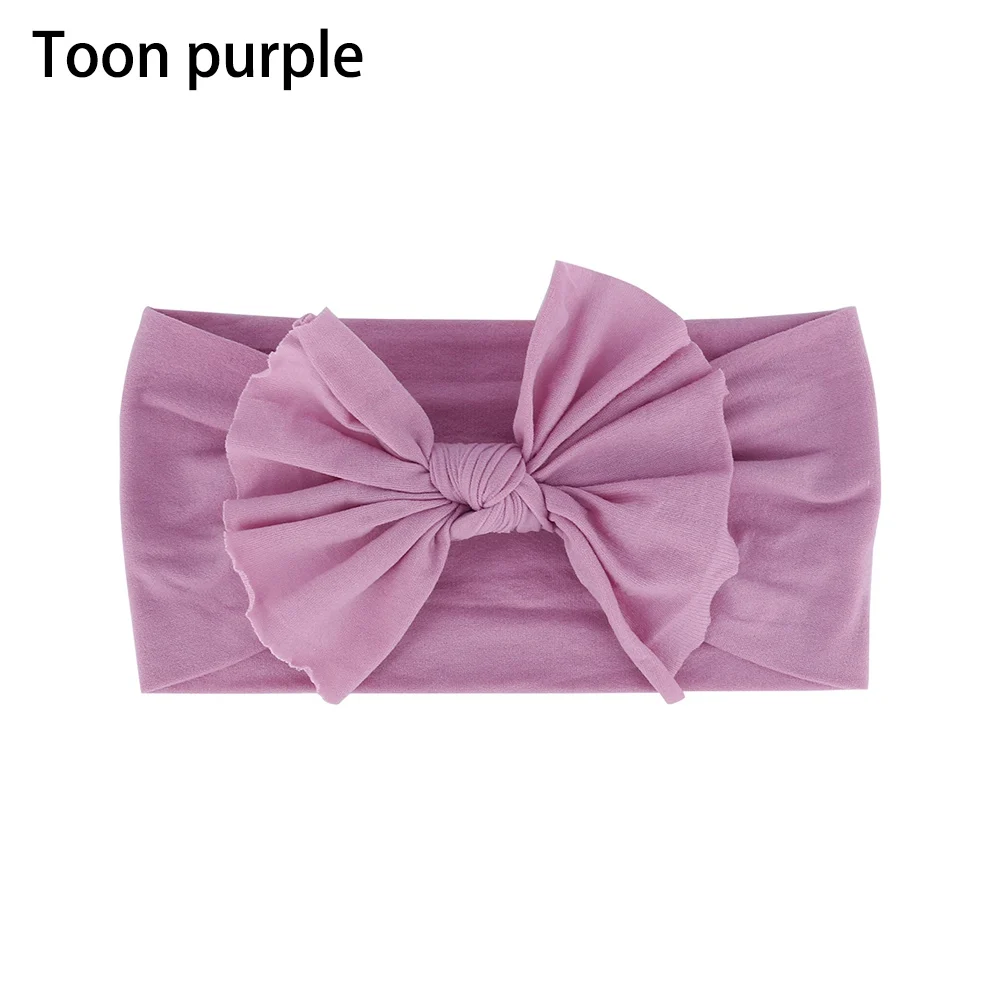 Toon purple Новинка; милые детские носочки с бантом и повязка на голову для малышей детей резинка для волос аксессуары для волос Haarband ободки для девочек - Цвет: Toon purple