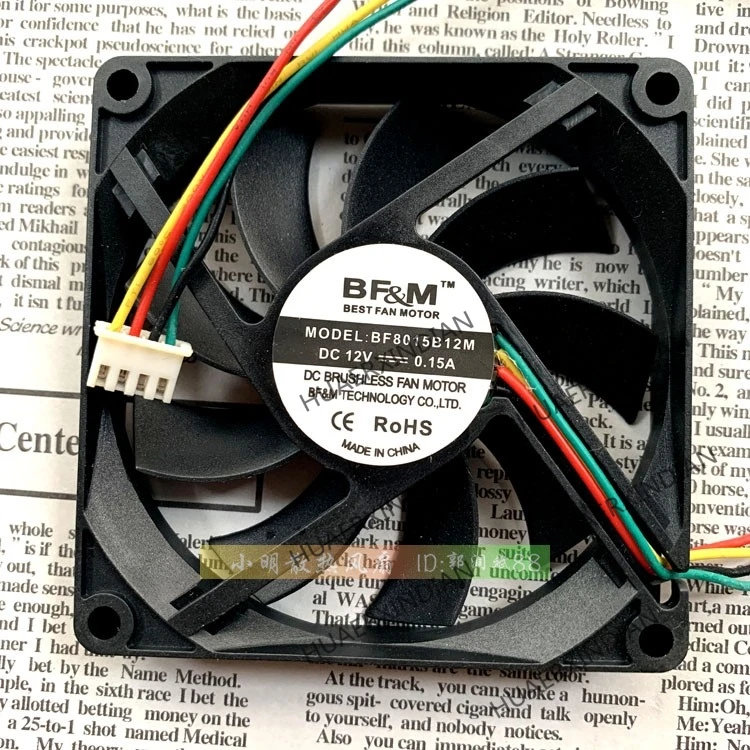 

Original NEW 8CM 8015 12V 0.15A 4 wires PWM BF8015B12M Motor protection cooling Fan