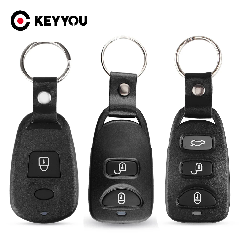 KEYYOU No batería titular de carcasa de llave a distancia de coche 1/2/3/4 BT para Hyundai Kia Carens Tucson Elantra Santa FE Carens Sonata 2006-2010