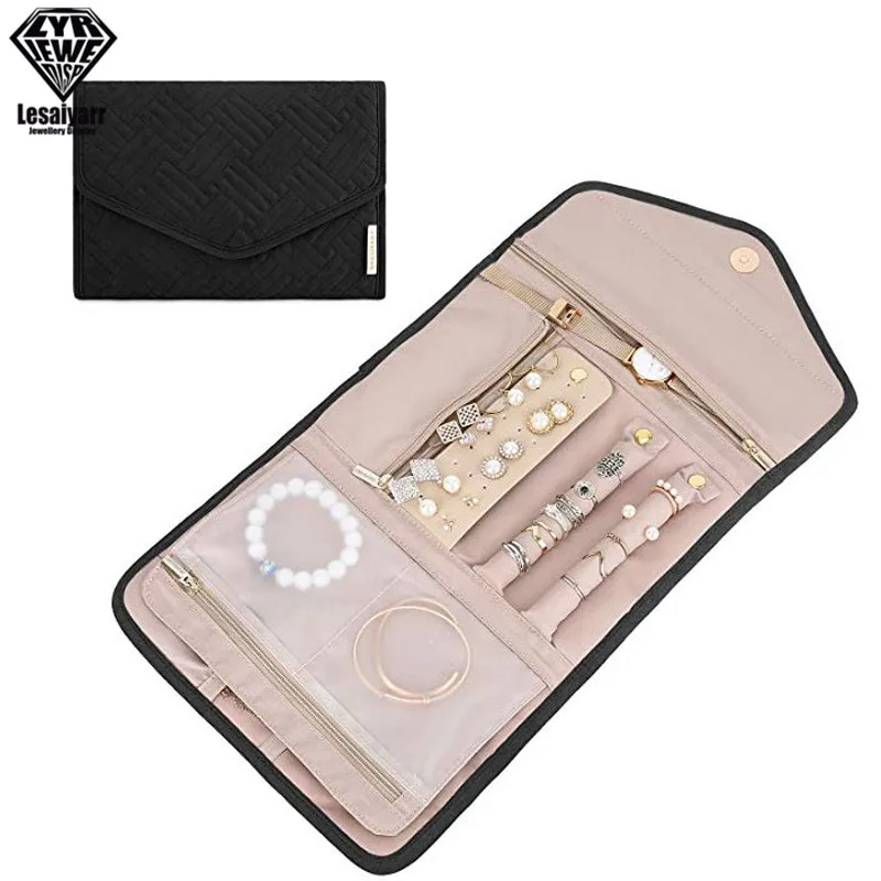 Jewelry Organizer Travel Case For Women, Small Foldable