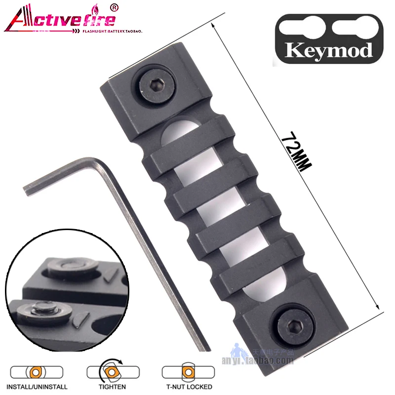 

72MM gun mount/ High-quality M-Lok Rail Sections 52MM,72MM,92MM, Slot Aluminum Picatinny/Weaver Rail for M Lok (3/5/7 Slot)