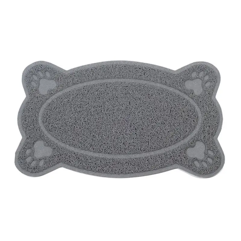 Bone Gray Коврик для кормления щенка, собаки, котенка, кошки, милый коготь, кость, ПВХ, корм для еды, миска для воды, коврик для размещения, противоскользящий, водонепроницаемый - Цвет: Bone Gray