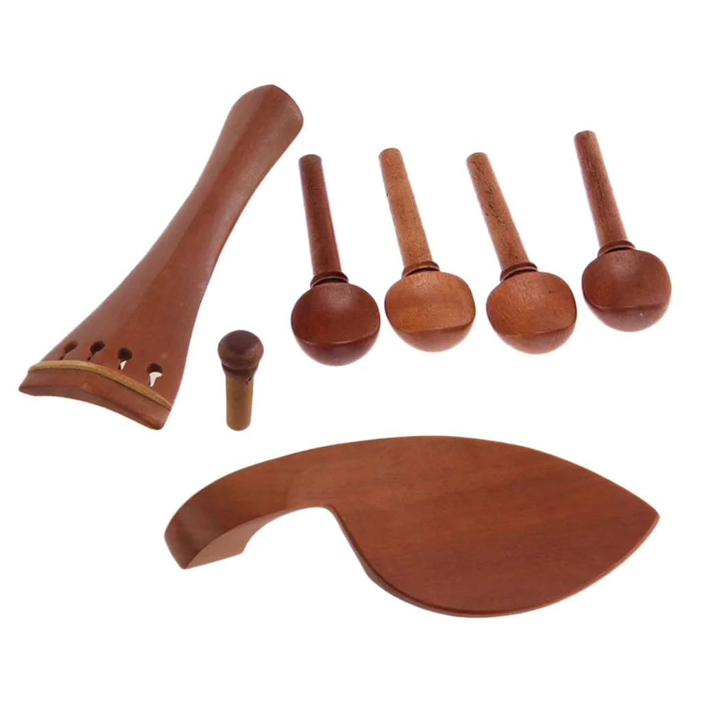 4/4 Violin Parts Pegs+Chinrest+Tailpiece+Endpin For Violin Accessories Best