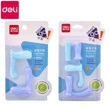Deli держатель для ручек для учеников начальной школы детский карандаш для студентов гелевый держатель для ручек для начинающих мягкий пластиковый карандаш канцелярские товары для исправлений
