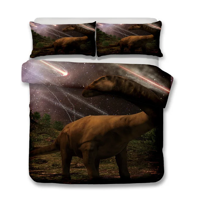 Комплект постельного белья, постельное белье с 3D принтом динозавра, домашнее пуховое одеяло, комплект с наволочкой, королева, король, 12 размеров, роскошное постельное белье, домашний текстиль - Цвет: color1