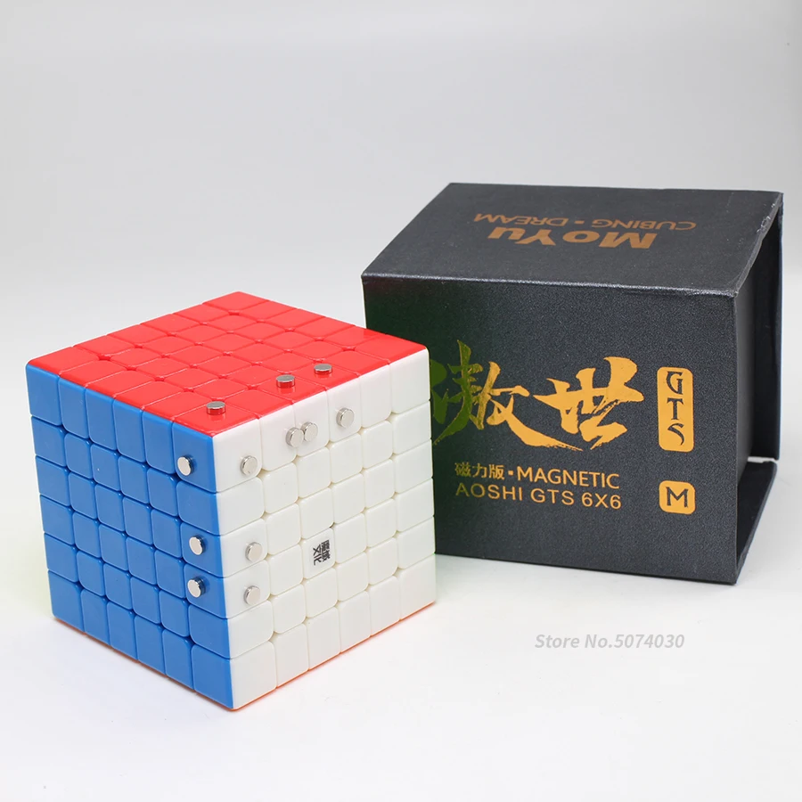 Moyu Aoshi GTS 6x6 Cube Скорость 6 слоев 65 мм черный/Stickerless мини-головоломка Cubo magico 6x6x6 Cube 6*6 Развивающие игрушки для детей