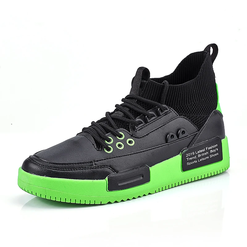 Черный CINESSD New Leisure Skateboarding Shoes Fashion Casual Sneakers Sport Shoes Men Flat Walking Shoes Male Comfortable Street Shoes - Цвет: Черный