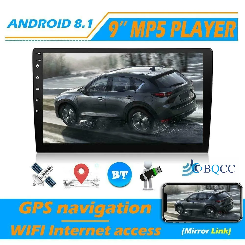 2DIN Android 8,1 9 дюймов 2.5D автомобильный стерео MP5 gps Navi WiFi BT APP FM Радио авторадио DVR Зеркало Ссылка