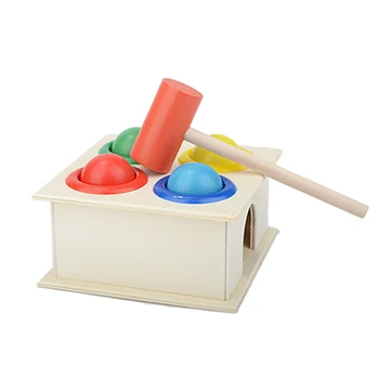 

Hammering Wooden Ball Hammer Box Children Early Learning Educational Intelligence Toys